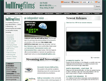 Tablet Screenshot of bullfrogfilms.com